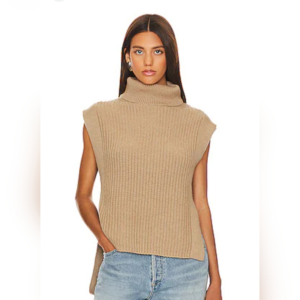 NWT Revolve L'Academie x Marianna Beige Turtleneck Pull-over Sweater